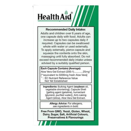 Health Aid Aloe Vera 5000mg Capsules 30 Capsules