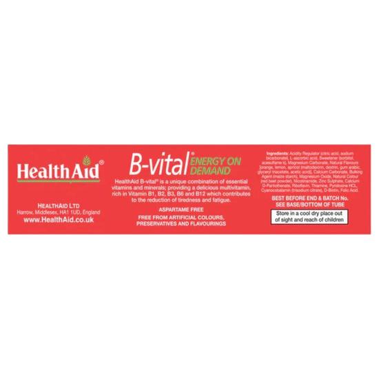 Health Aid B-Vital Effervescent Tablets | Cosmetify