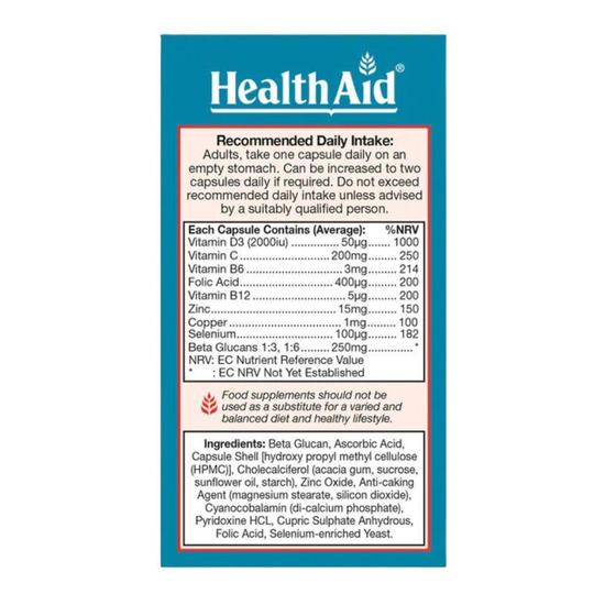 Health Aid BetaGlucan Complex Capsules 30 Capsules