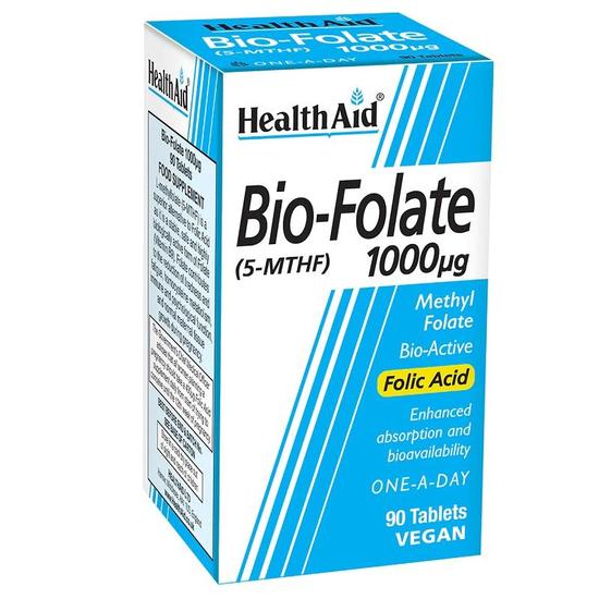 Health Aid Bio-Folate 1000ug Tablets 90 Tablets