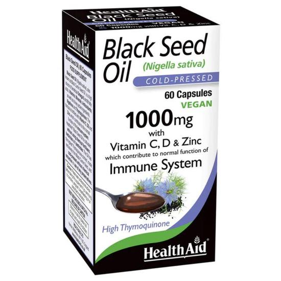 Health Aid Black Seed Oil 1000mg Capsules 60 Capsules