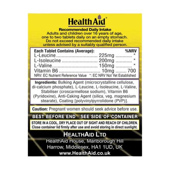 Health Aid Branch Chain Amino Acids Tablets 60 Tablets