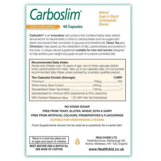 Health Aid Carboslim Phase Two Capsules 60 Capsules