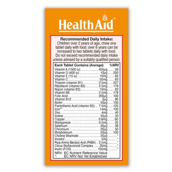 Health Aid Children's Multivitamin Chewable Tablets 30 Tablets