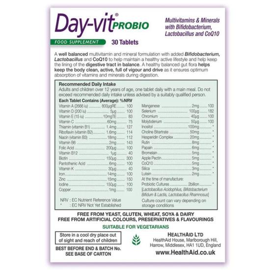 Health Aid Day-Vit Probio Tablets 30 Tablets