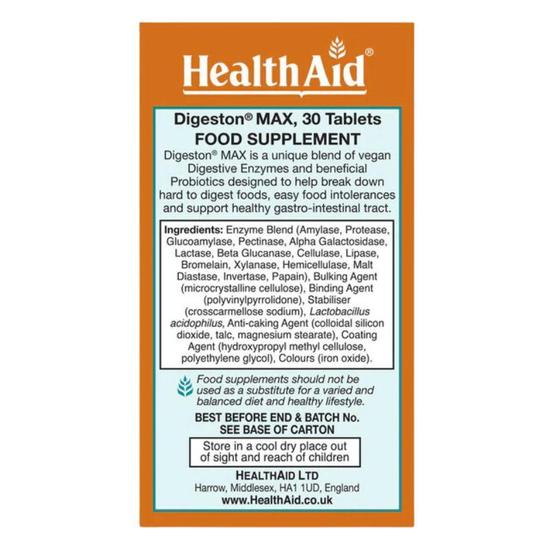 Health Aid Digeston Max Tablets 30 Tablets