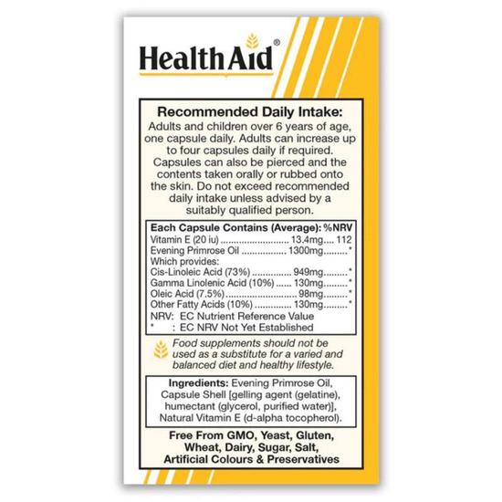 Health Aid Evening Primrose Oil 1300mg Capsules 30 Capsules