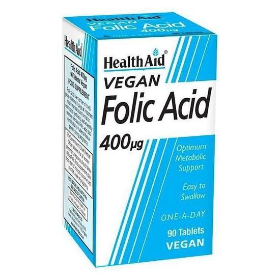 Health Aid Folic Acid 400ug Tablets 90 Tablets