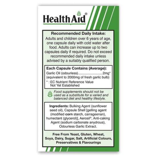 Health Aid Garlic 2mg Capsules 30 Capsules