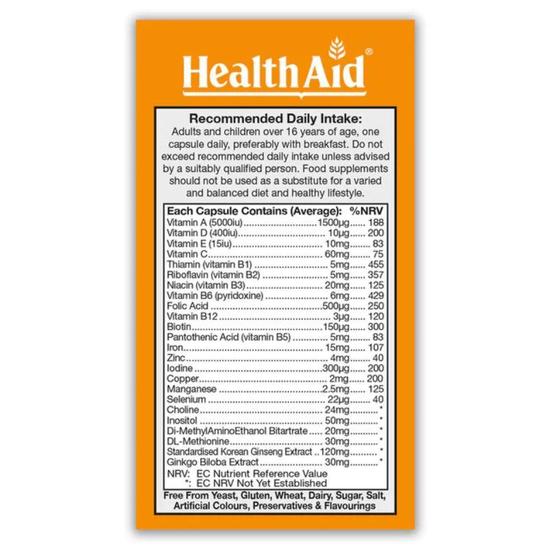 Health Aid Gericaps Active Capsules 30 Capsules