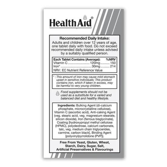 Health Aid Iron Bisglycinate Tablets 30 Tablets