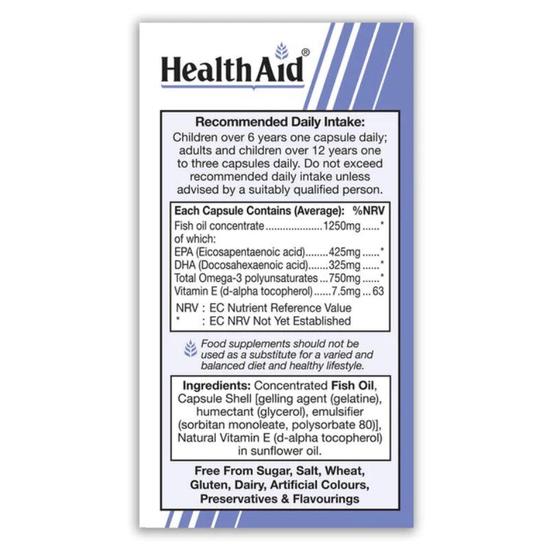 Health Aid Omega 3 750mg Capsules 30 Capsules