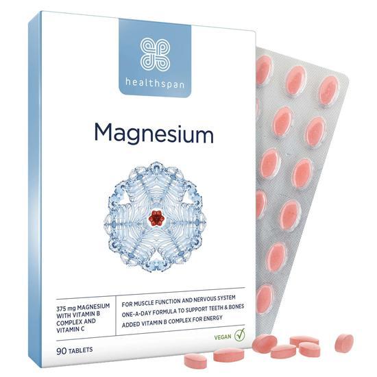 Healthspan 375mg Magnesium Tablets 90 Tablets