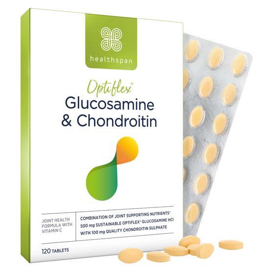 Healthspan Optiflex Glucosamine 500mg & Chondroitin 100mg Tablets 120 Tablets
