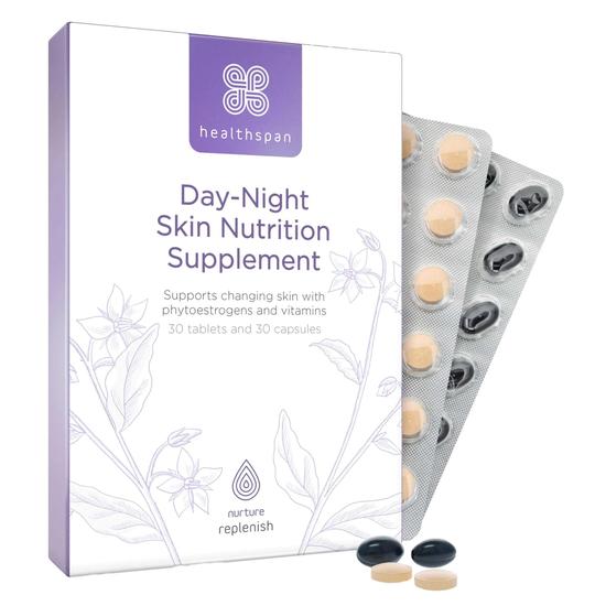 Healthspan Replenish Day-Night Skin Nutrition Supplement 30 Capsules & 30 Tablets
