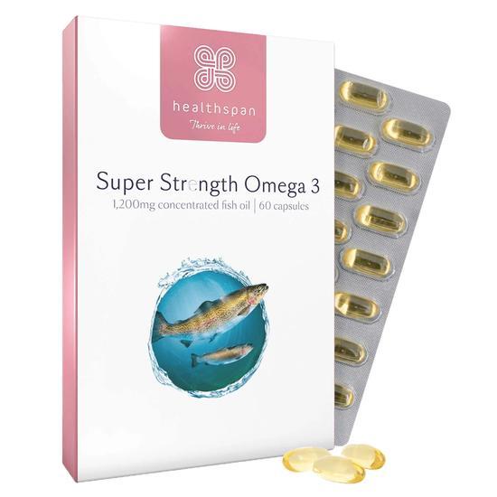 Healthspan Super Strength Omega 3 1200mg Capsules 60 Capsules