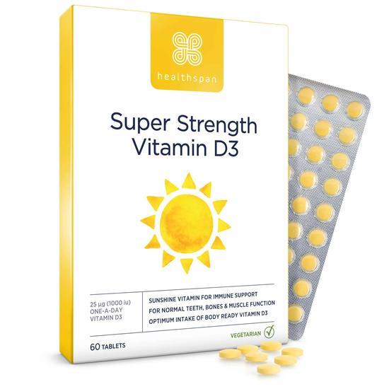 Healthspan Super Strength Vitamin D3 Tablets 60 Tablets