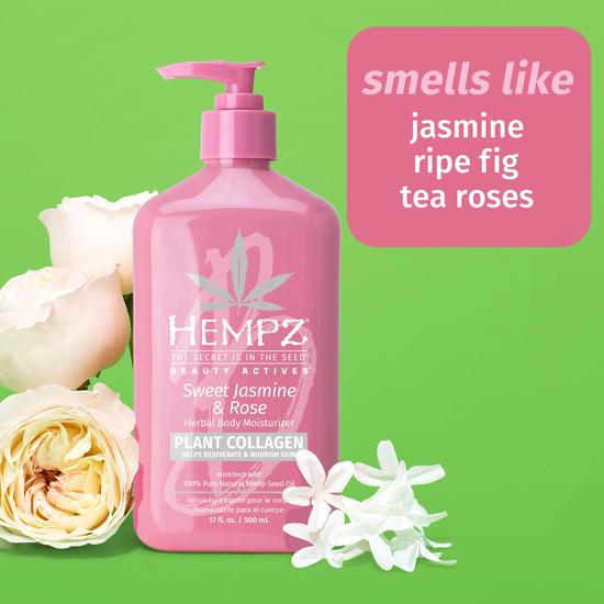 Hempz Sweet Jasmine & Rose Collagen Infused Herbal Body Moisturiser 66ml