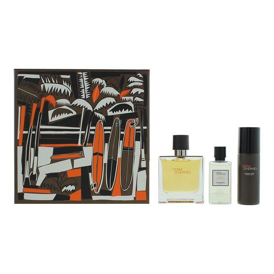 Hermès Terre D'hermes Eau De Parfum 75ml, Shaving Foam 50ml + Aftershave Lotion 40ml Gift Set 75ml