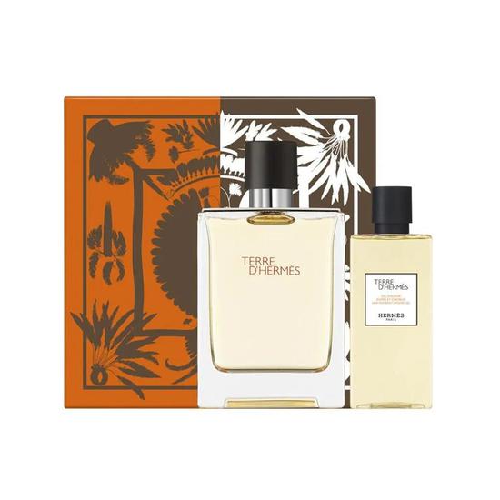 Hermès Terre D'Hermes Eau De Toilette Men's Gift Set Spray 100ml With Shower Gel 80ml