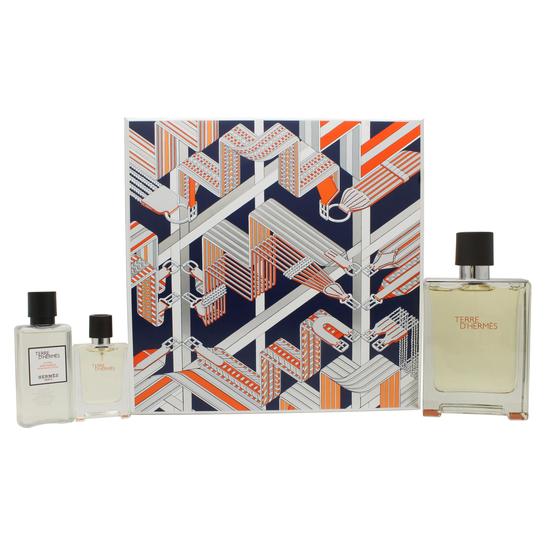 Hermès Terre D'Hermes Gift Set 100ml Eau De Toilette + 12.5ml Eau De Toilette + 40ml Aftershave Lotion