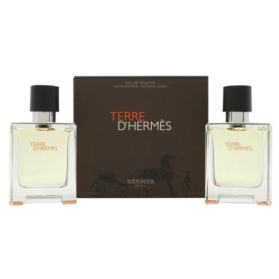 Hermès Terre d'Hermes Gift Set 75ml Pure Perfume + 40ml Hair & Body Shower Gel + 15ml Pure Perfume