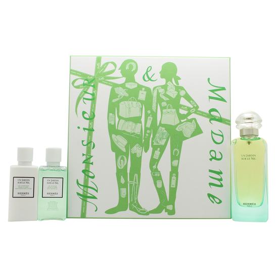 Hermès Un Jardin Sur Le Nil Gift Set 100ml Eau De Toilette + 15ml Eau De Toilette + 50g Soap