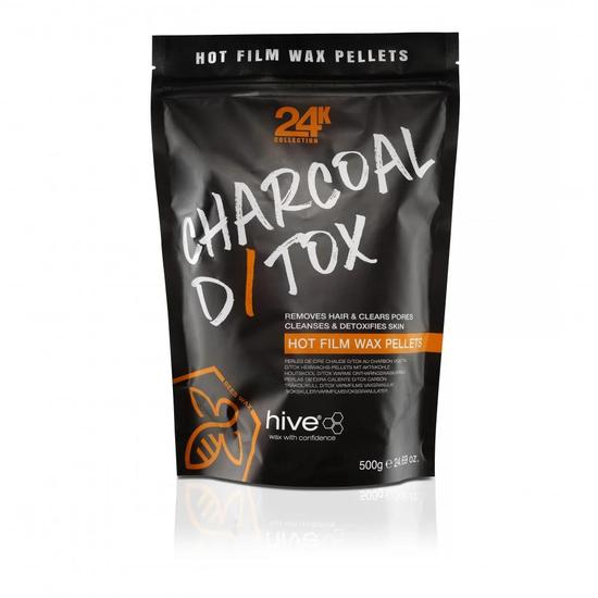 Hive 24k Collection Charcoal D Tox Hot Film Wax Pellets 500 g