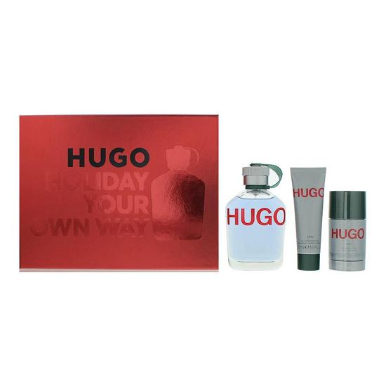 Hugo Boss Hugo Man Gift Set: Eau De Toilette 125ml Deodorant 75ml Sh 3 Piece