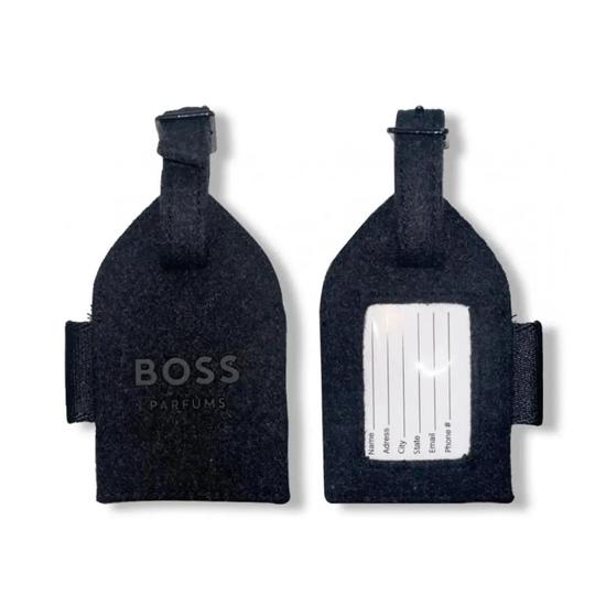 Hugo Boss Parfums Dark Grey/Black Acrylic Luggage Tag