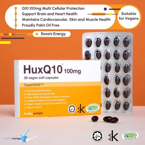 Huxley Europe HuxQ10 100mg Vegan Soft Capsules 30