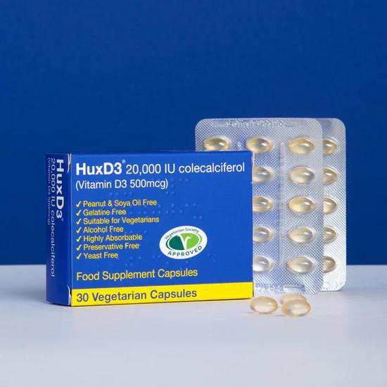 Huxley HuxD3 20, 000iu Vegetarian Capsules 20