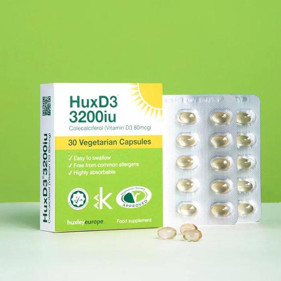 Huxley HuxD3 3200iu 30 Vegetarian Capsules