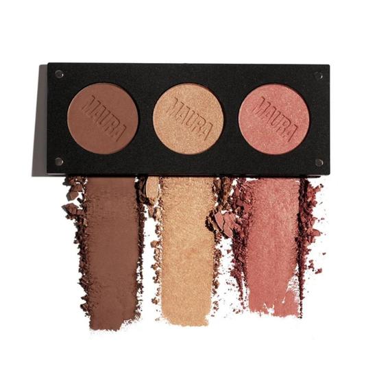 Inglot Cosmetics Maura Glam & Glow Trio Contour, Blush & Highlight Palette