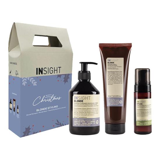 Insight 2024 Insight Xmas TRio Box Blonde Styling Contains Shampoo, Mask & Mousse