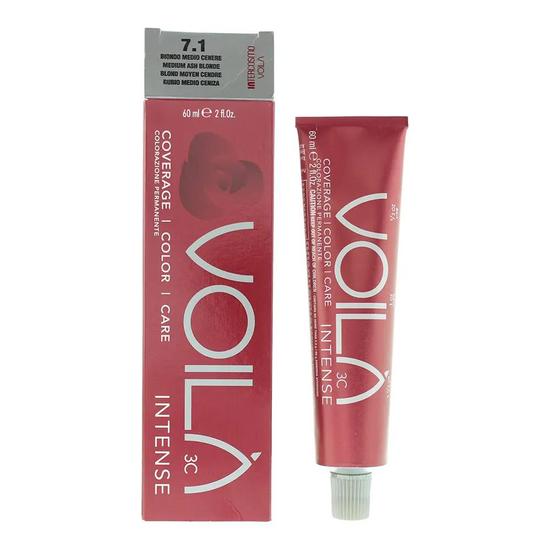 Intercosmo Voila 3c Intense 7.1 Medium Ash Blonde Hair Colour 60ml