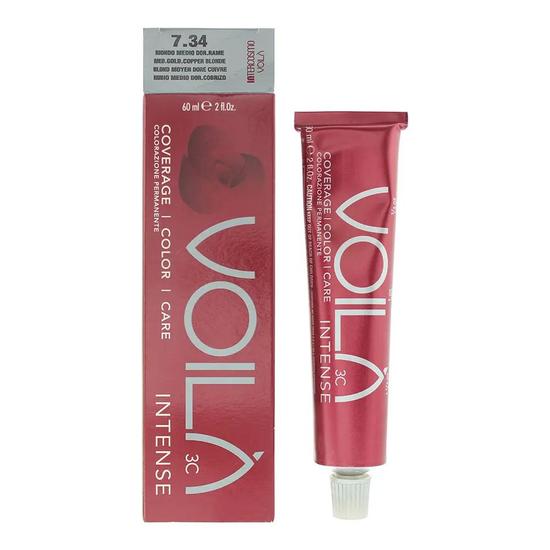 Intercosmo Voila 3c Intense 7.34 Medium Golden Copper Blonde Hair Colour 60ml