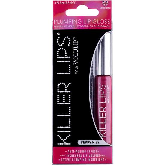 Invogue Killer Lips With Volulip Berry Kiss Plumping Lip Gloss 8.2ml