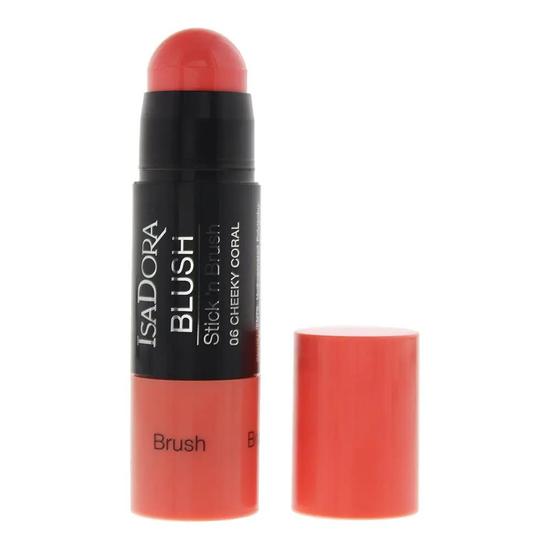 IsaDora Blush Stick 'N Brush 06 Cheeky Coral Blush 7.2g