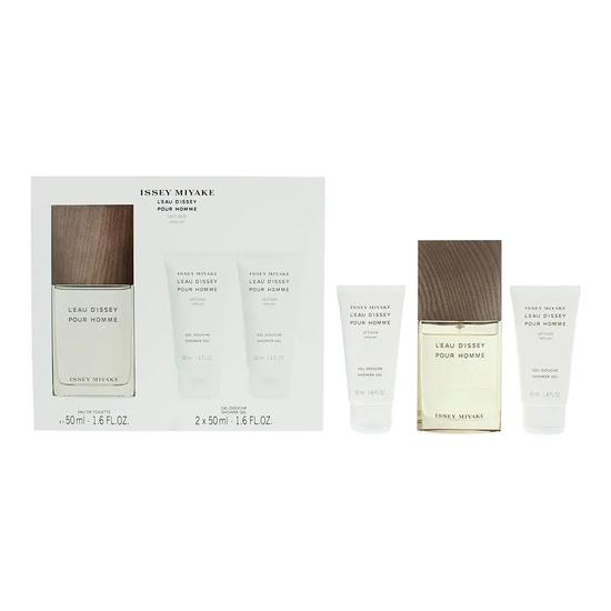 Issey Miyake L'Eau D'Issey Pour Homme Vetiver Gift Set: Eau De Toilette 50ml Shower Gel 3 Piece