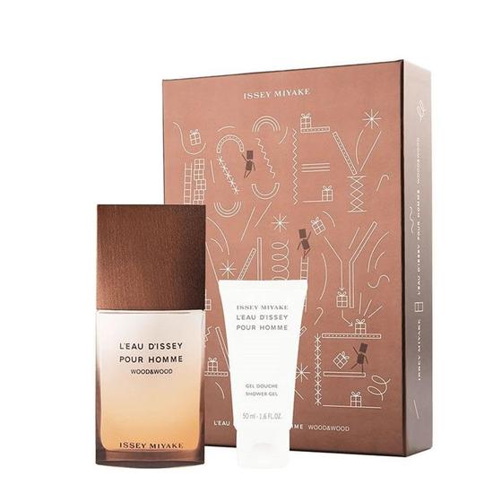 Issey Miyake L'Eau D'Issey Pour Homme Wood & Wood Eau De Parfum Aftershave Gift Set Spray With Shower Gel 50ml