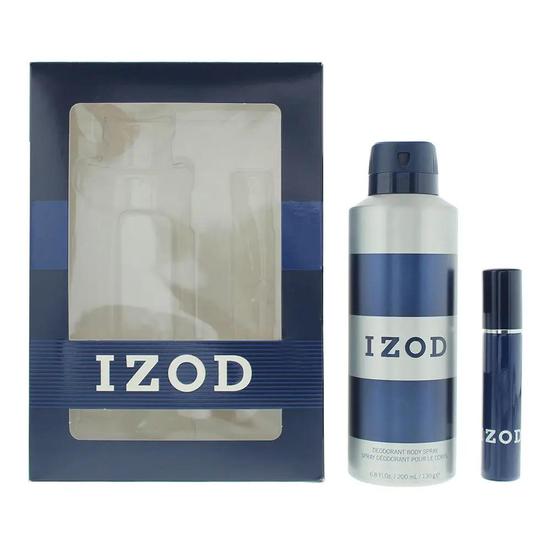 Izod Blue Gift Set: Eau De Toilette 15ml Body Spray 200ml 2 Piece