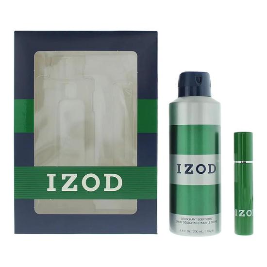 Izod Green Gift Set: Eau De Toilette 15ml Body Spray 200ml 2 Piece