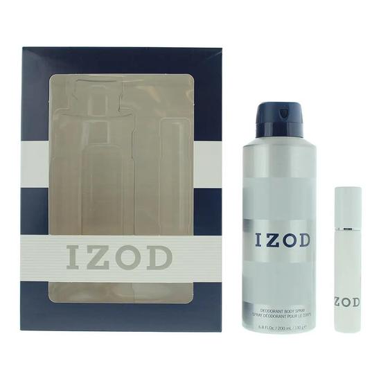 Izod White Gift Set: Eau De Toilette 15ml Body Spray 200ml 2 Piece