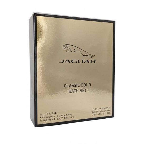 Jaguar Classic Gold Eau De Toilette 100ml Bath & Shower Gel 200ml Bath Set