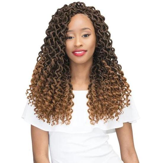 Janet Collection 2 X Mambo Synthetic Curly Bohemian Locs 18 / 1B