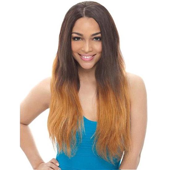 Janet Collection Brazilian Human Hair Natural Lace Wig Natural Black