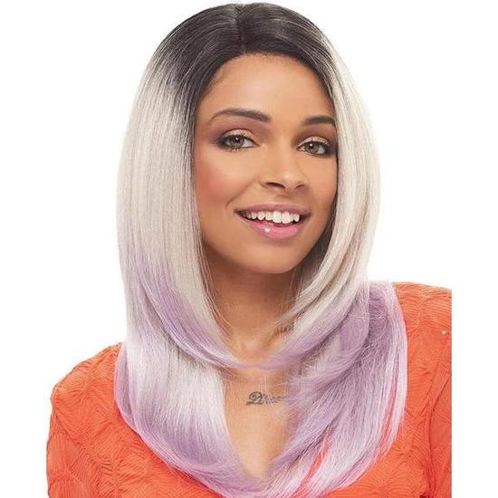 Janet Collection Brazilian Scent Lace Human Hair Wig Ray Blue Black