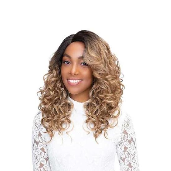 Janet Collection Extended Deep Part Synthetic Syndra Lace Wig 1