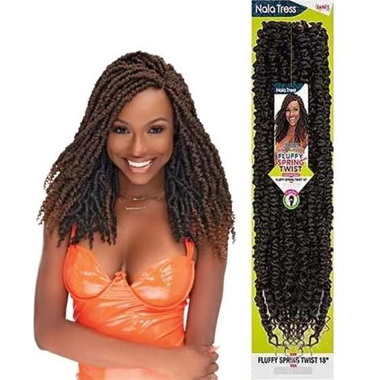 Janet Collection Nala Tress Synthetic Fluffy Spring Twist 18 Inches / 1